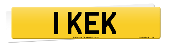 Registration number 1 KEK